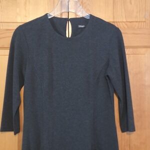J McLaughlin Catalyst Dress Fitted Stretch Charcoal Gray Size S Pockets